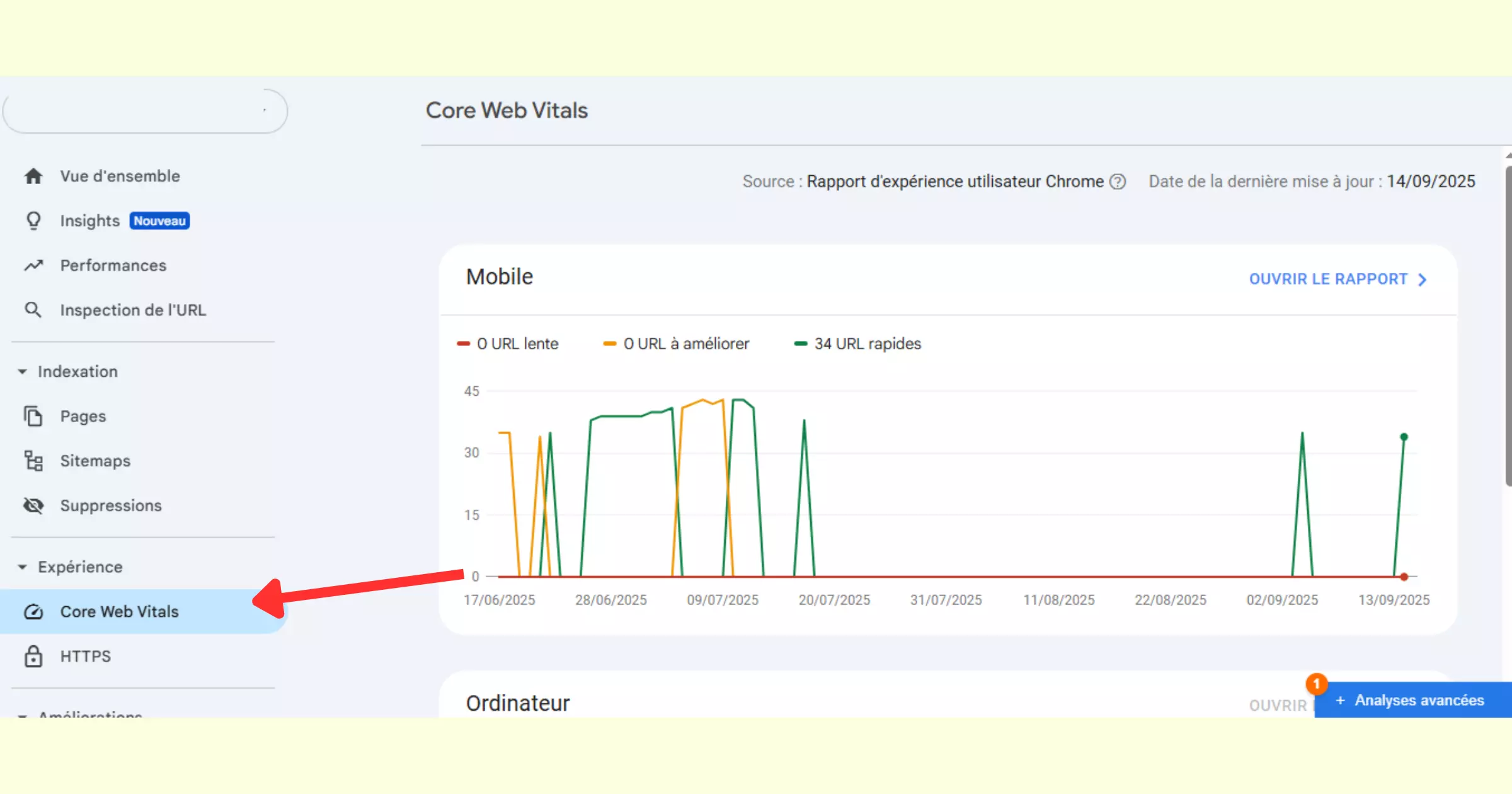 Voir les Core Web Vitals dans la Google Search Console : un KPI SEO