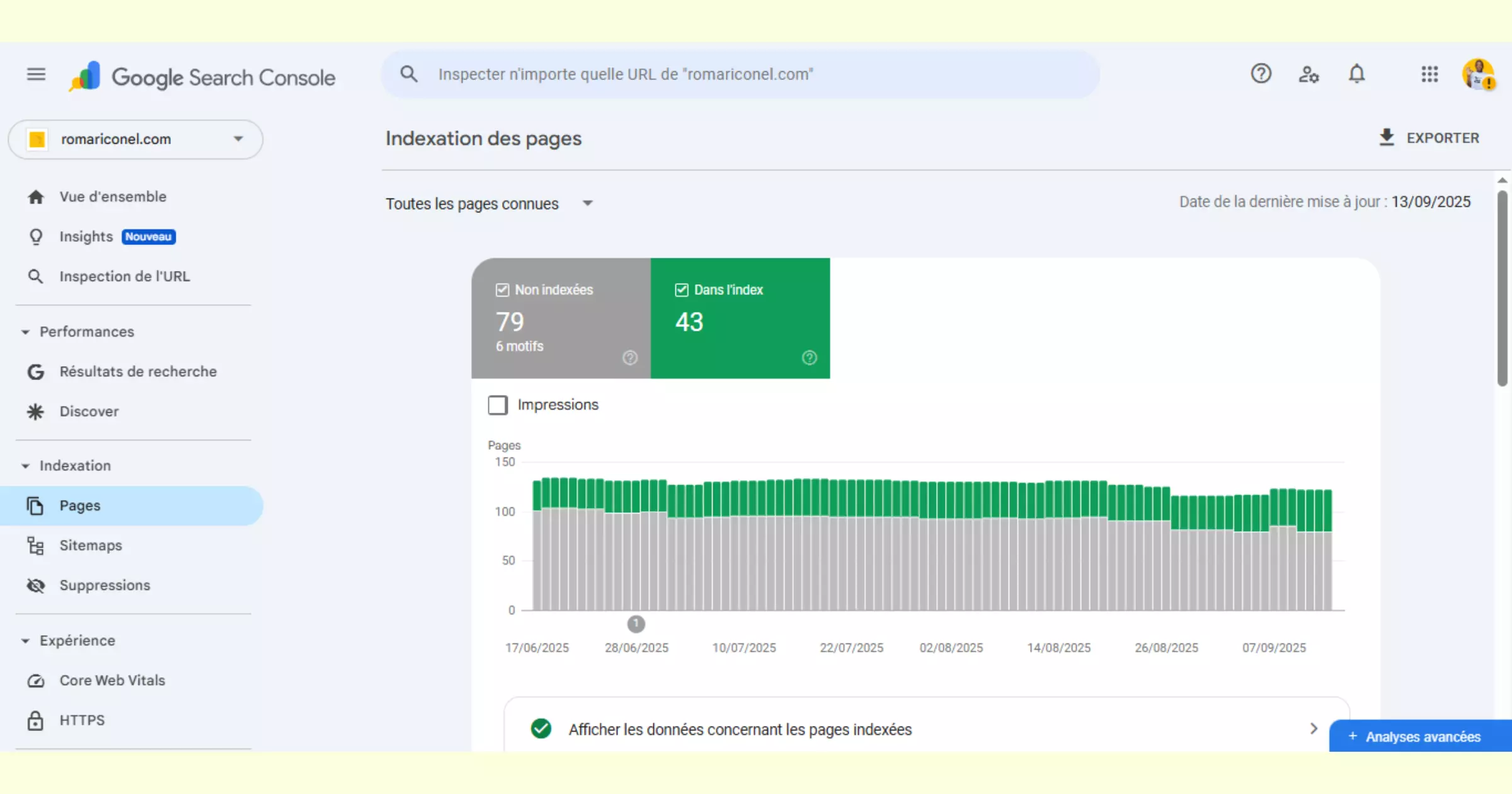 Voir les indexations dans la Google Search Console : un KPI SEO