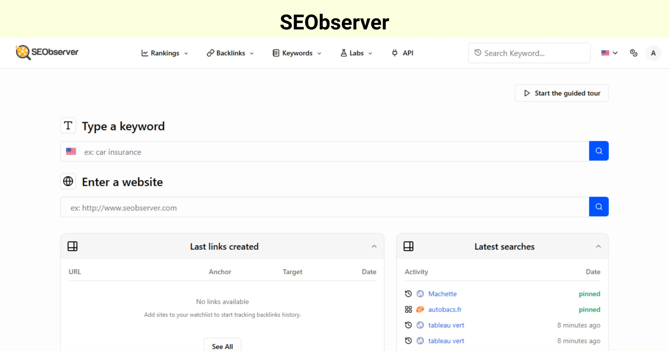 SEObserver comme une alternative semrush